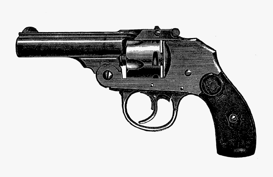 Stock Vintage Pistol Image - Old Gun Png, Transparent Clipart