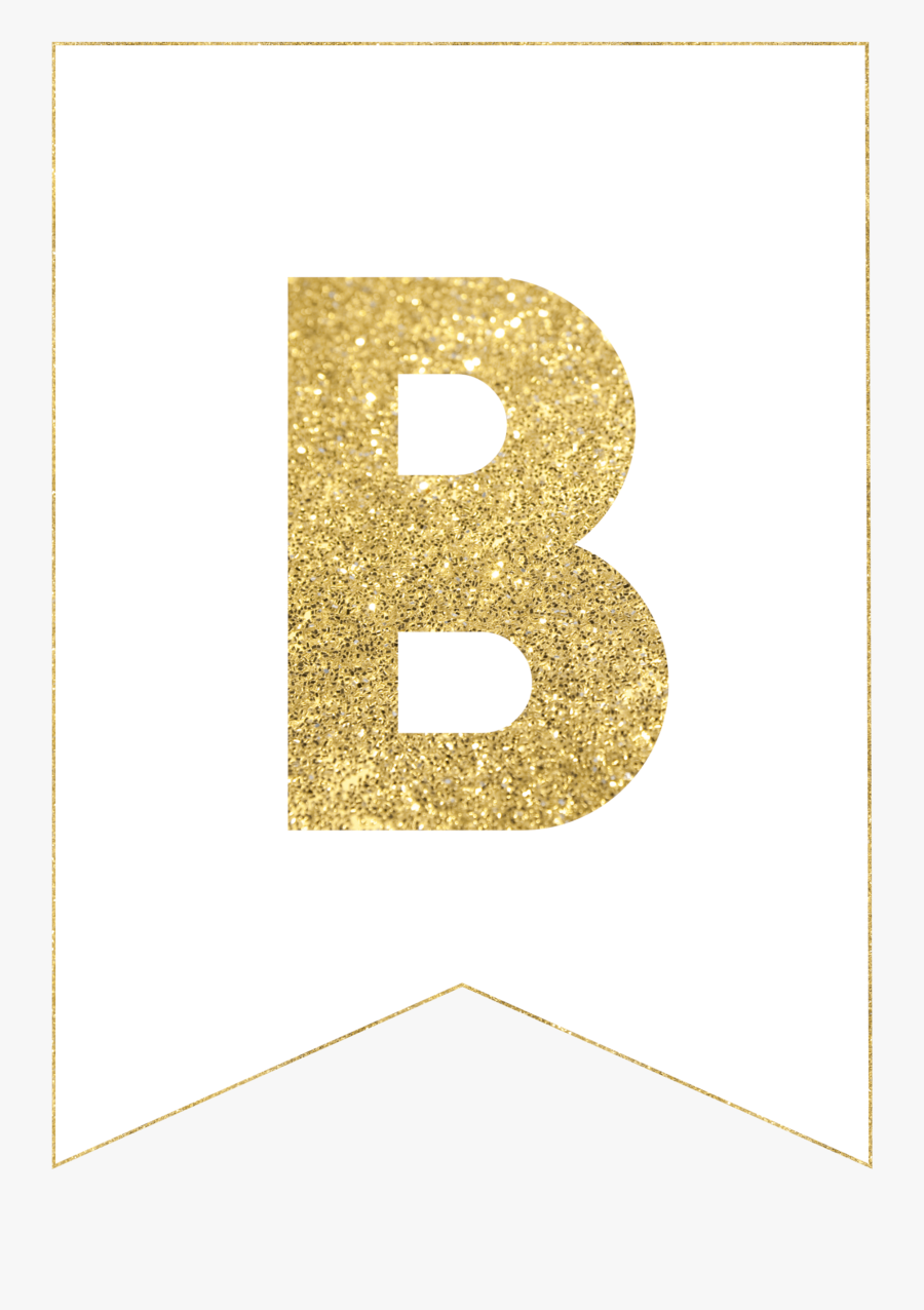 Free Gold Happy Birthday Banner Printable, Transparent Clipart