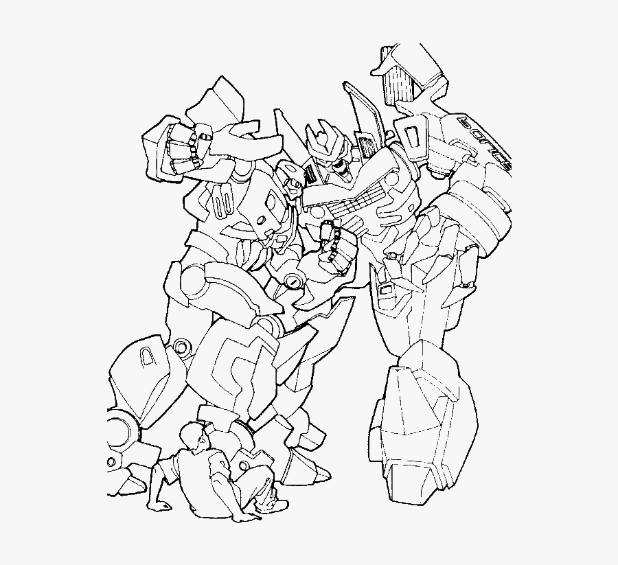 Transformers Are Fighting Coloring Page - Transformers Fighting Coloring Pages, Transparent Clipart