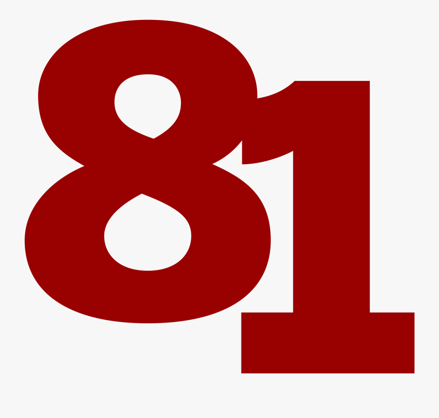 A Large Number Eighty-one, Transparent Clipart