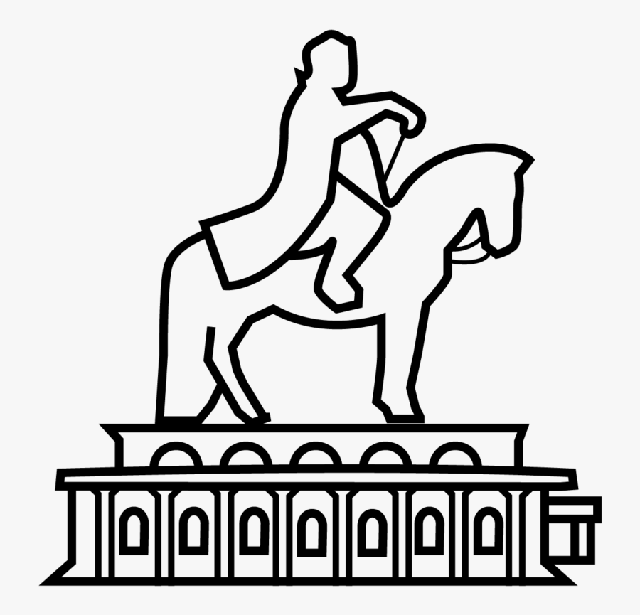 Mongolia Genghis Khan Statue - Genghis Khan Equestrian Statue Mongolia Drawing, Transparent Clipart