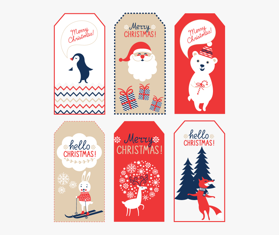 Free Printable Christmas Tags For Gifts - Christmas Tags Cut Out, Transparent Clipart