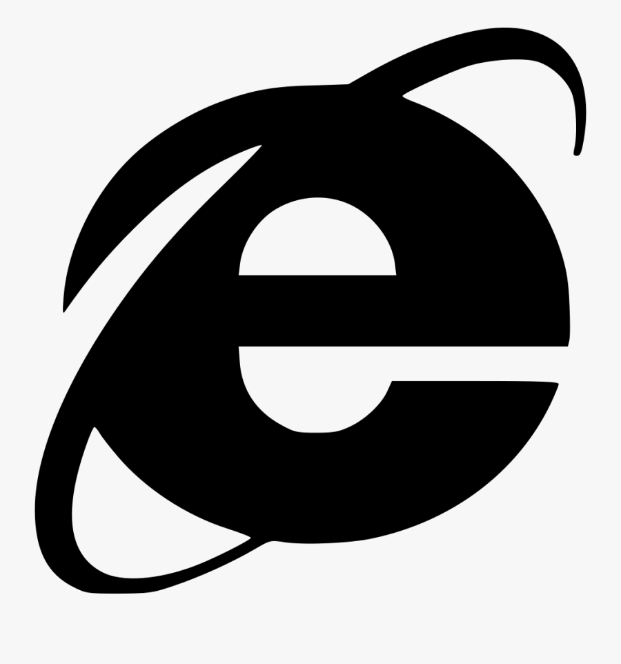 Transparent Internet Clipart Black And White - Internet Explorer Png, Transparent Clipart