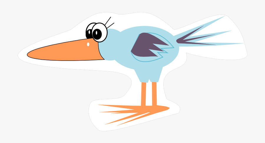 Free Digital Funny Cartoon Bird Scrapbooking Embellishment, Transparent Clipart