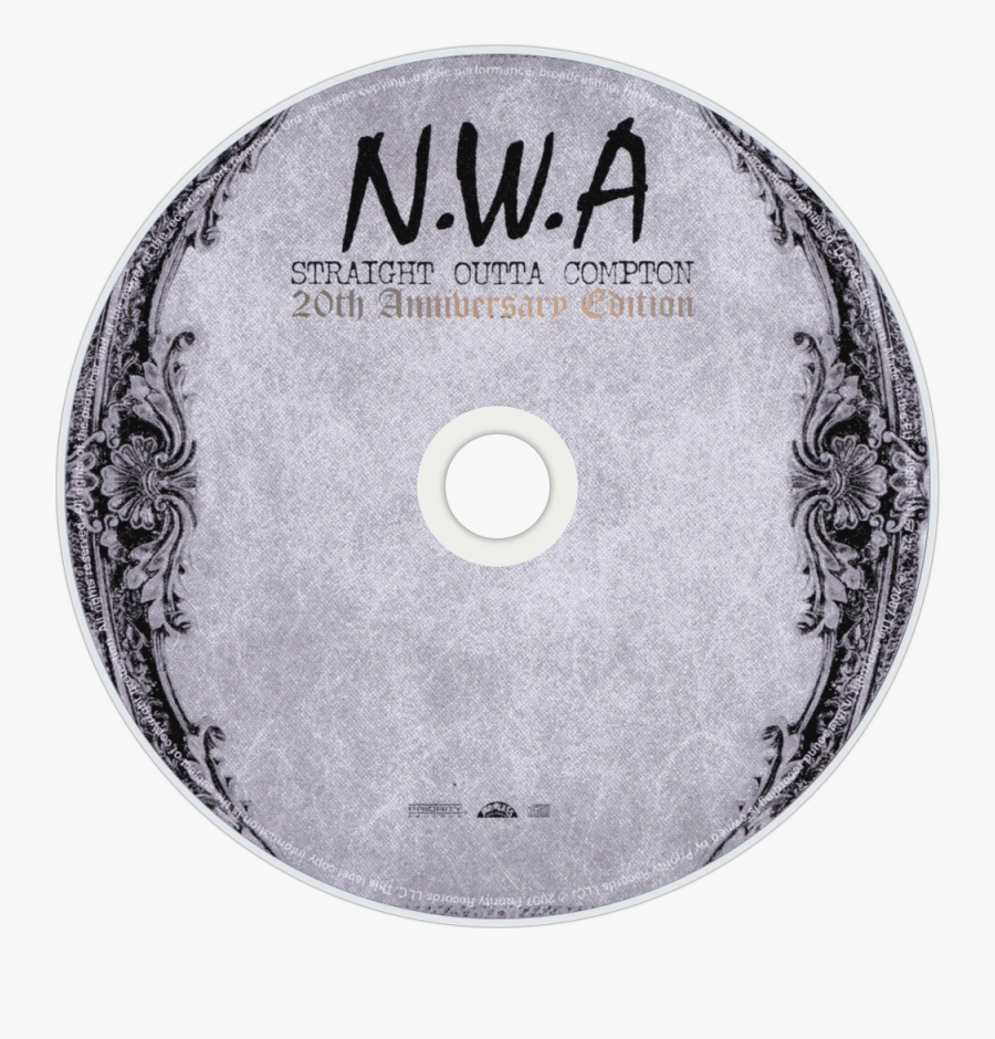 A Straight Outta Compton Cd Disc Image - Straight Outta Compton 20th Anniversary Cd, Transparent Clipart