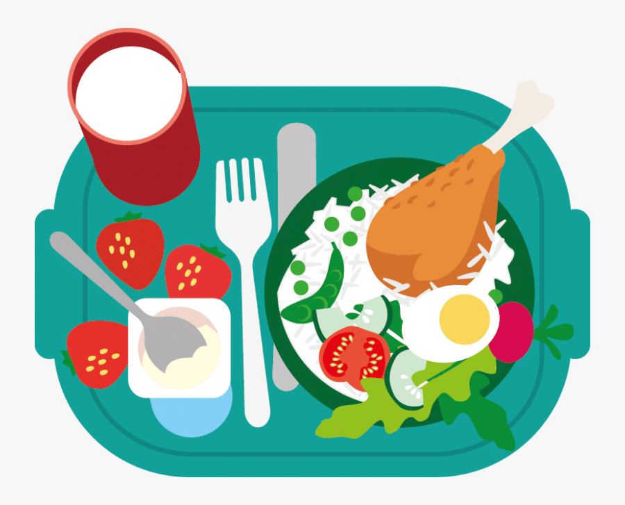 Meal Clipart School Lunch - Healthy Food Cartoon Png, Transparent Clipart