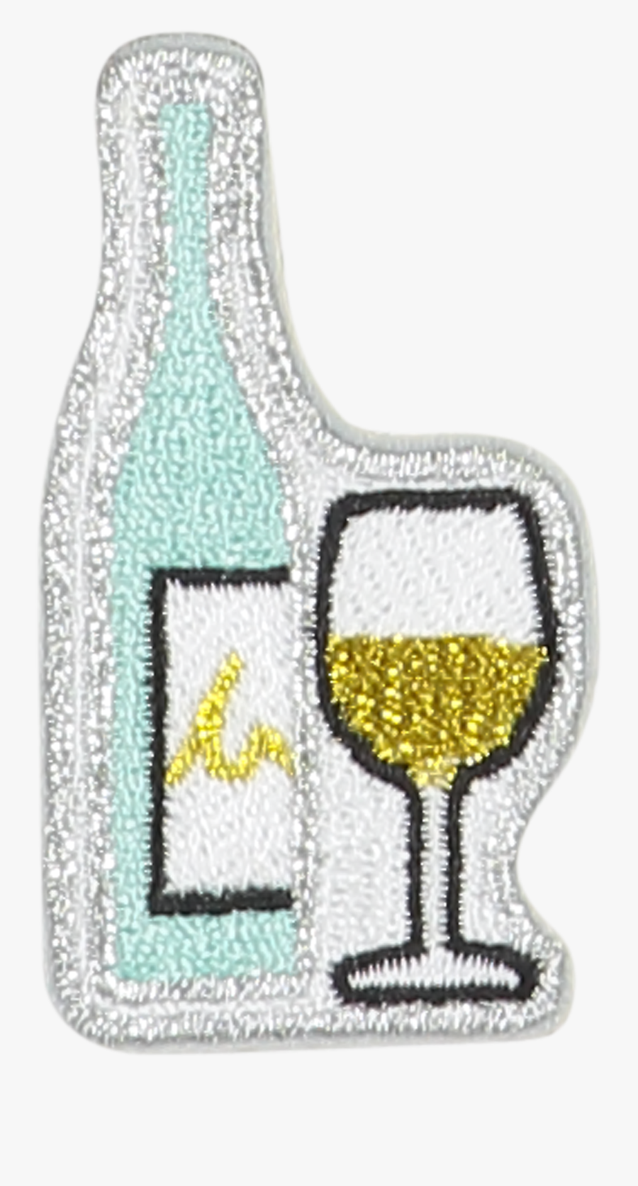 White Wine Sticker Patch - Patchwork, Transparent Clipart