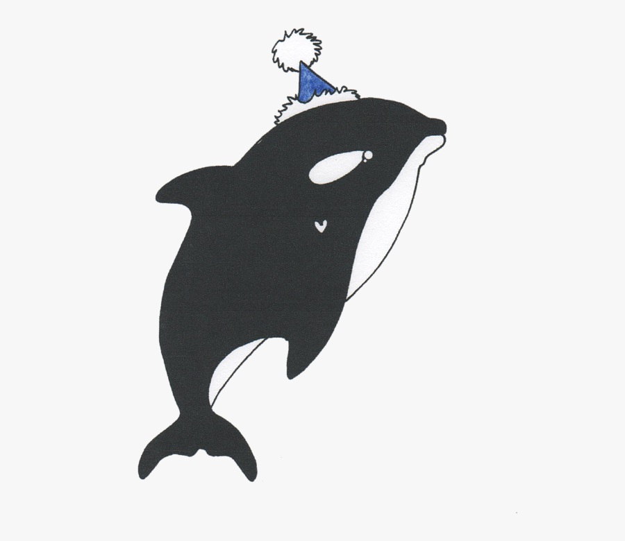 Dolphin T-shirt Party Hat Killer Whale Silhouette - Killer Whale, Transparent Clipart