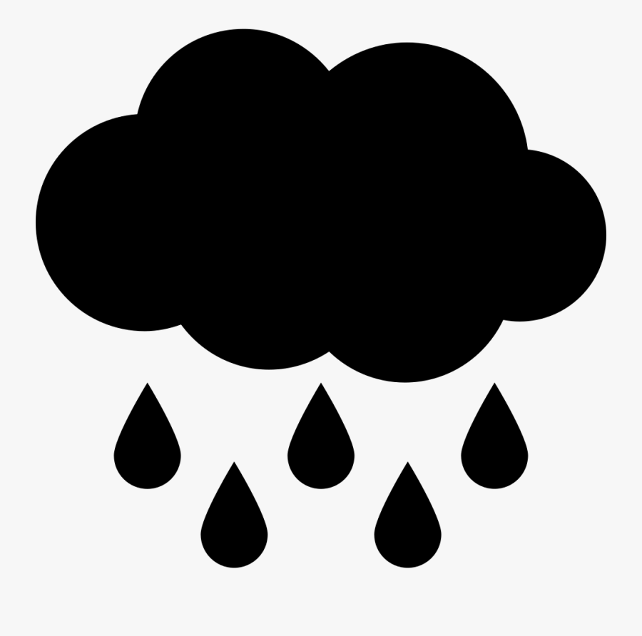 Rain Black Cloud With Raindrops Falling Down Comments - Black Cloud Rain Png, Transparent Clipart