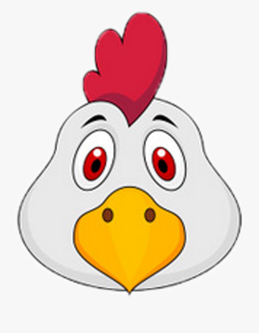 Transparent Chicken Face Clipart - Vẽ Hình Con Gà, Transparent Clipart