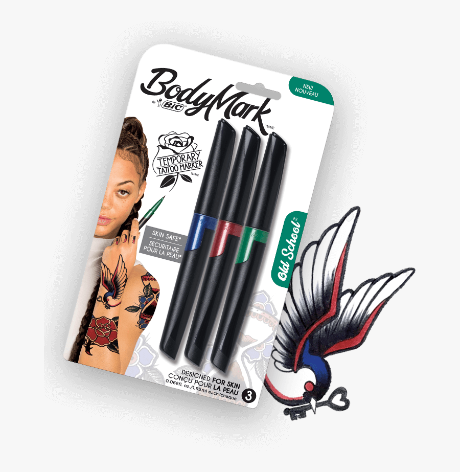 A Promotional Image - Bic Temporary Tattoo Marker, Transparent Clipart