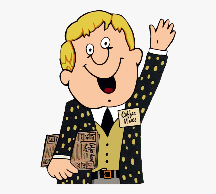 News Clipart News Person - Coffee News Guy, Transparent Clipart