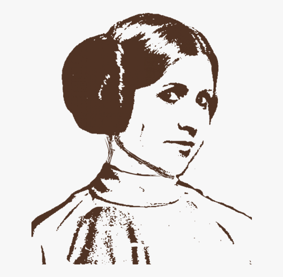 Princess Leia Clipart Black And White , Free Transparent ...