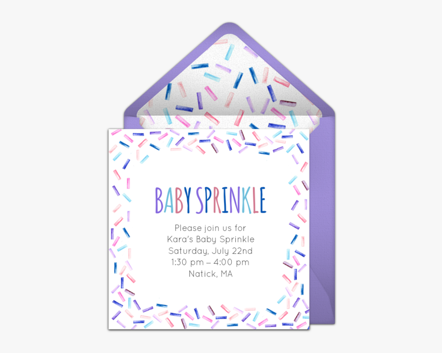 Clip Art Sprinkle Pinterest Customizable Online - Baby Sprinkle Online Invitations, Transparent Clipart