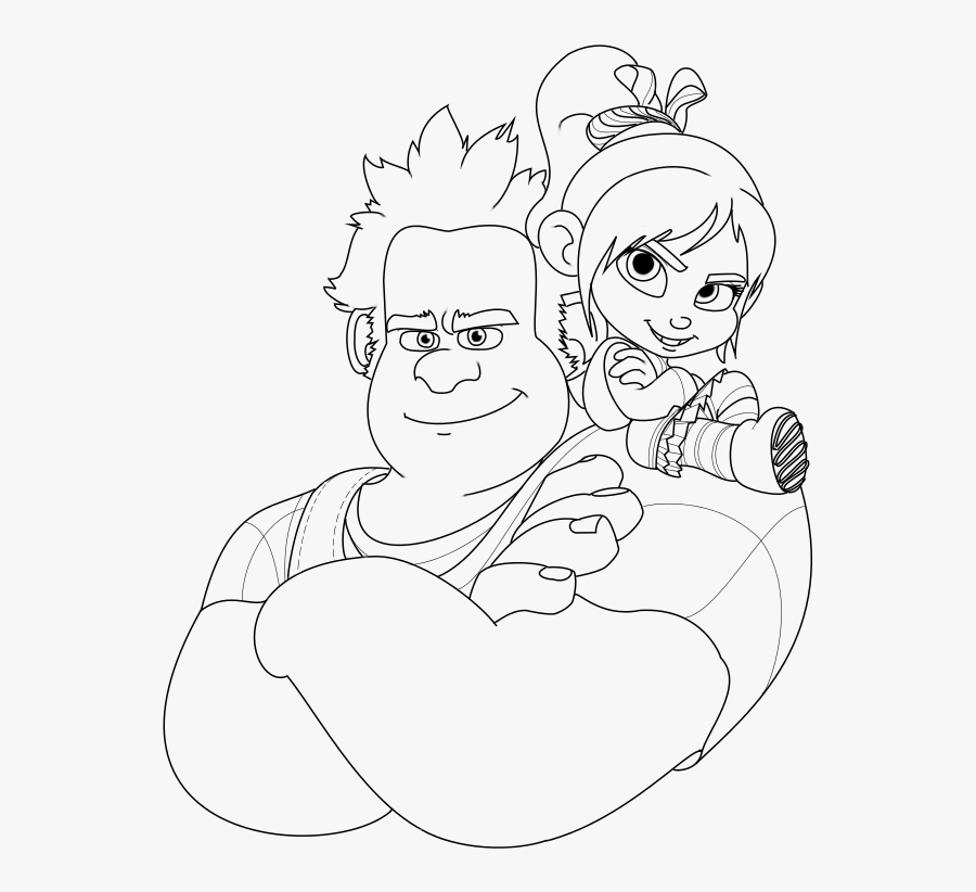 Wreck It Ralph Sketch By Luigil - Wreck It Ralph And Vanellope Coloring Pages, Transparent Clipart