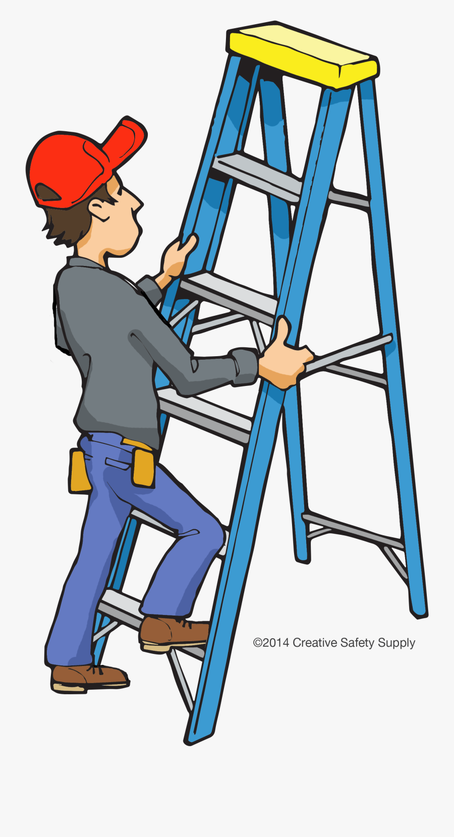 Slip And Fall Ladder - Cartoon Ladder , Free Transparent Clipart ...