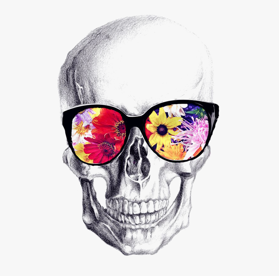 Download Free Art Drawing - Skull With Glasses Art, Transparent Clipart