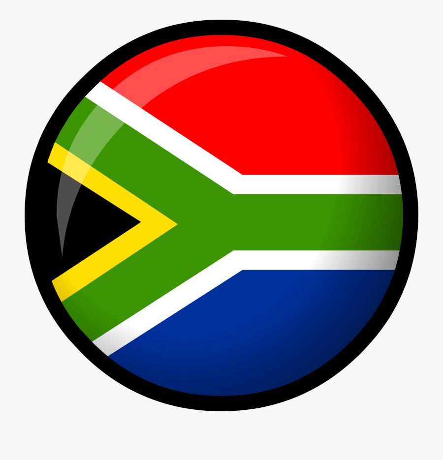 Africa Flag Png - Round South African Flag, Transparent Clipart