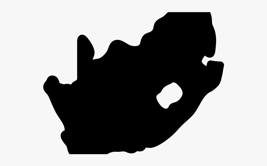 Hd South Africa Map Silhouette, Transparent Clipart