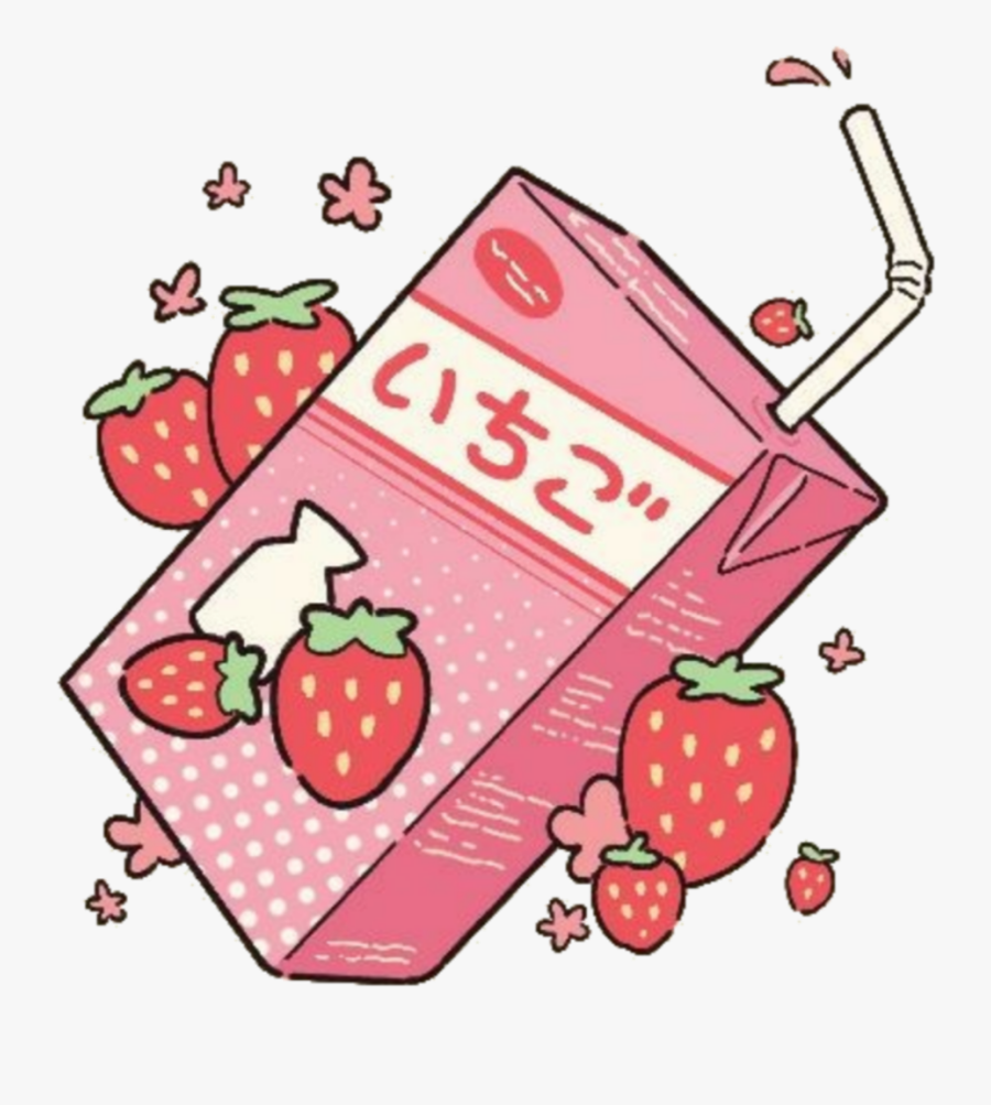 Aesthetic Kawaii Strawberry Milk Japanese Strawberry Milk Drawing | My ...