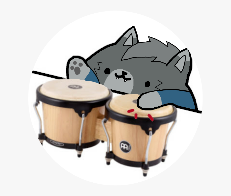 #bongo Wolf - Bongo Cat Drums, Transparent Clipart