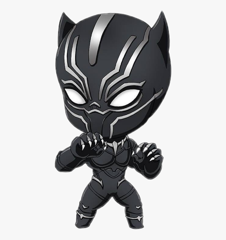 #blackpanther #marvel #chibi - Kawaii Black Panther Chibi, Transparent Clipart
