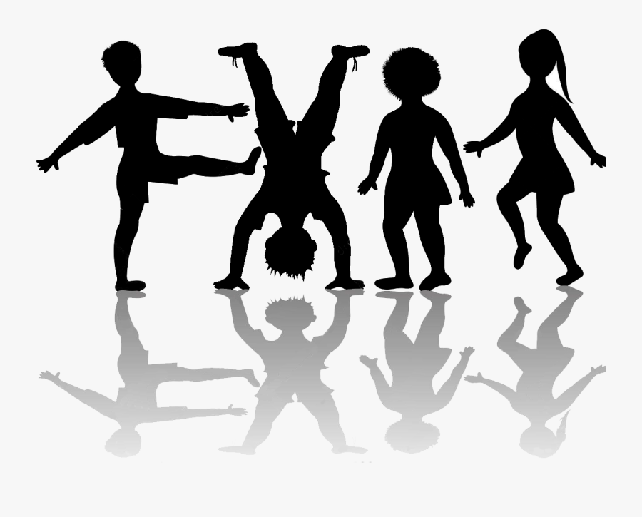 Kids Playing Silhouette Png -registration - Playing Children Png, Transparent Clipart