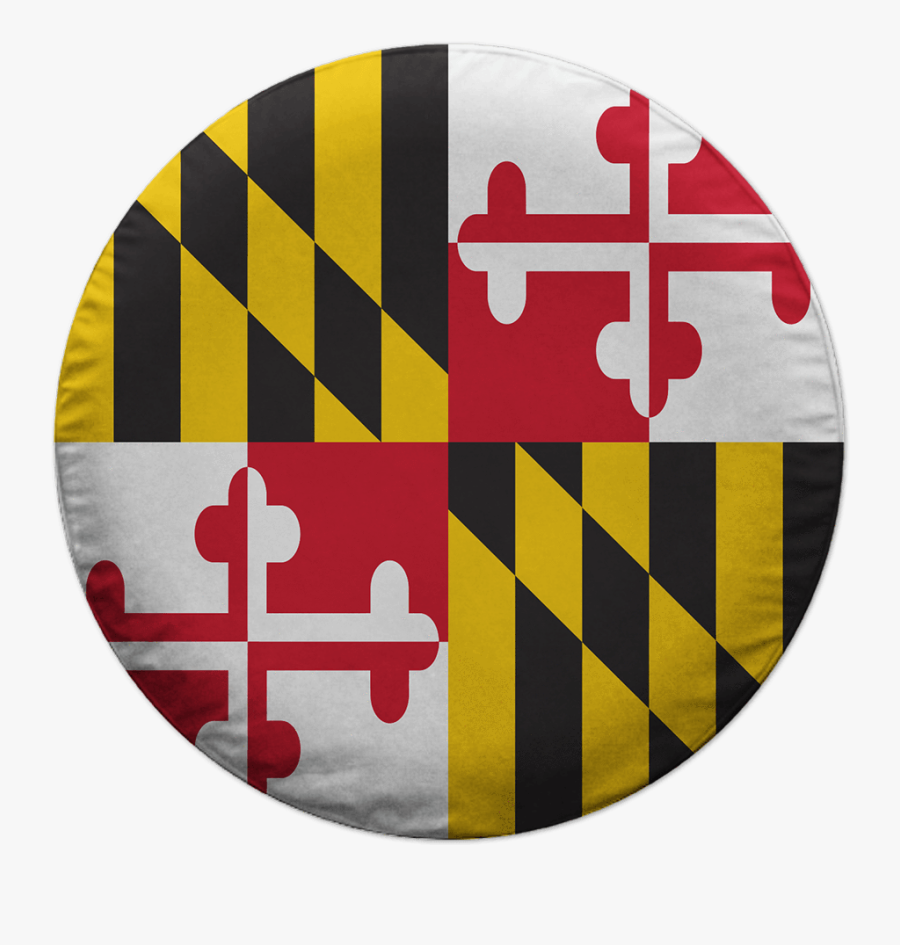 Maryland Flag / Tire Cover - Maryland Flag Circle, Transparent Clipart