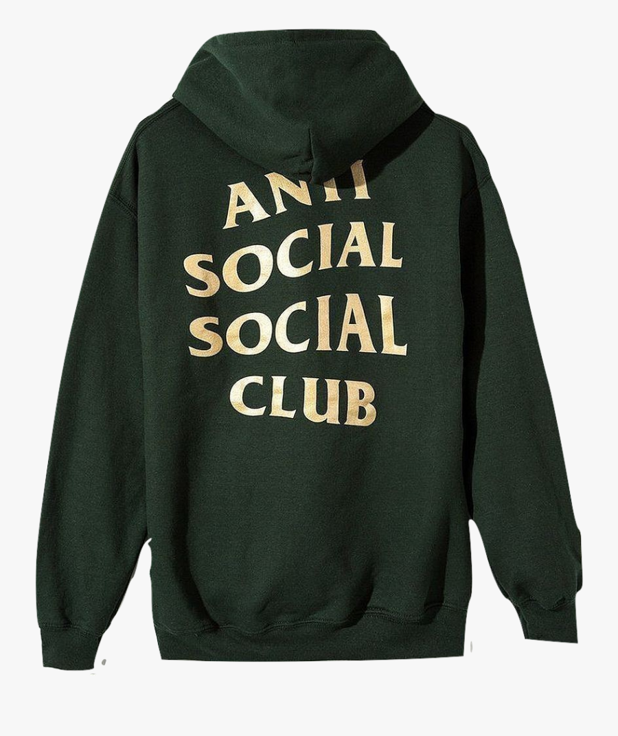 Anti Social Social Club Clipart - Anti Social Social Club Green Hoodie, Transparent Clipart