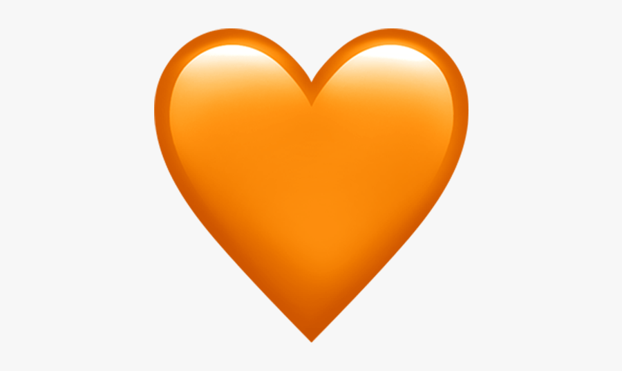 Heart World Emoji Day Apple - Orange Heart Emoji Transparent, Transparent Clipart