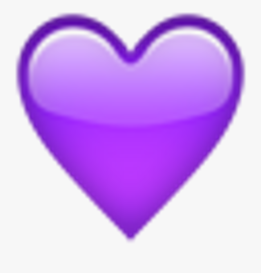 Heart Lila Purple Emoji Apple Freetoedit - Purple Heart Emoji Png, Transparent Clipart