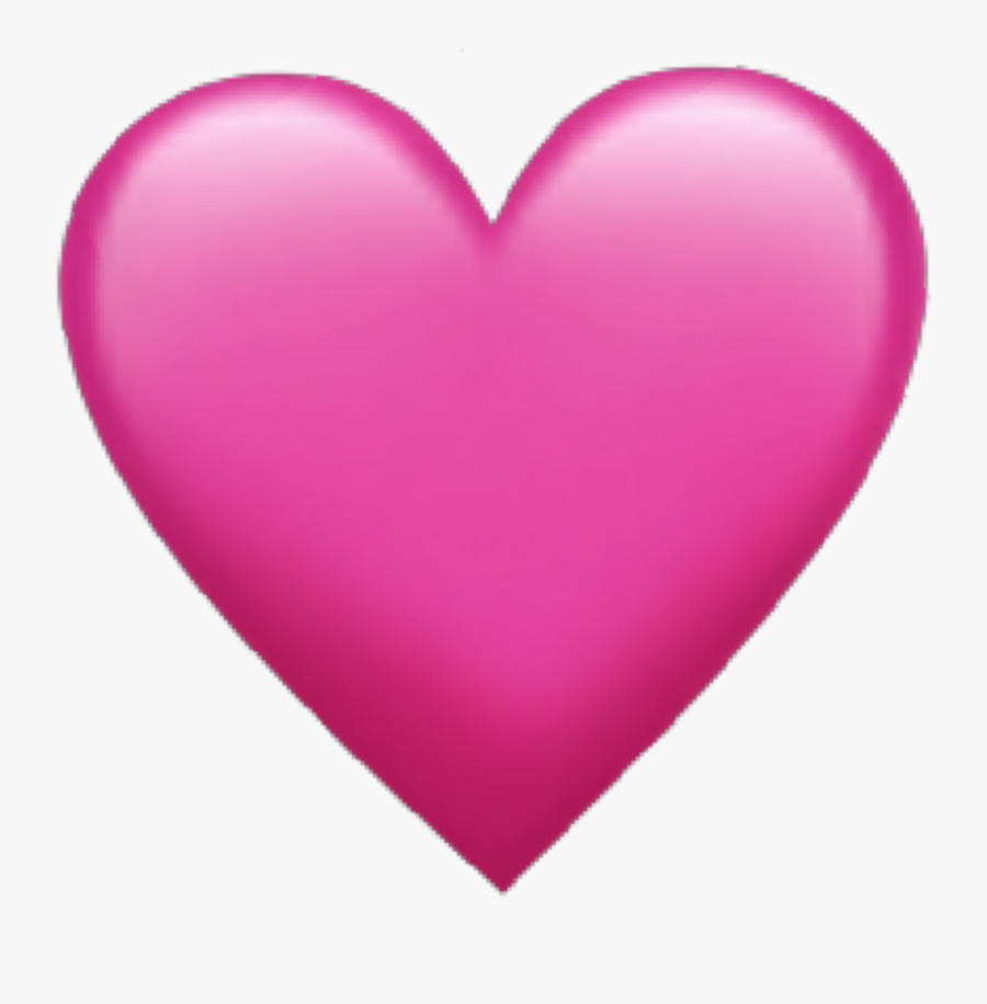 #apple #emoji #emojis #ios #pink #heart #hearts - Plain Pink Heart Emoji, Transparent Clipart