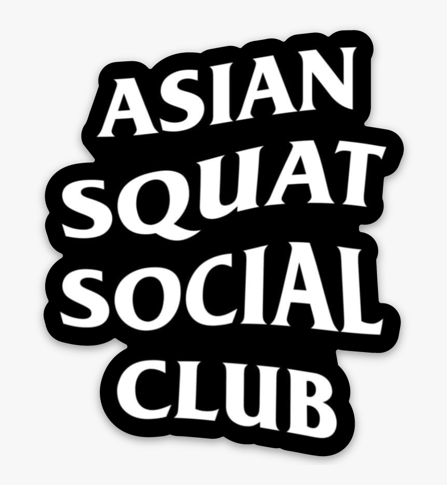 Anti Social Social Club Logo Sticker - Asian Squat Social Club, Transparent Clipart