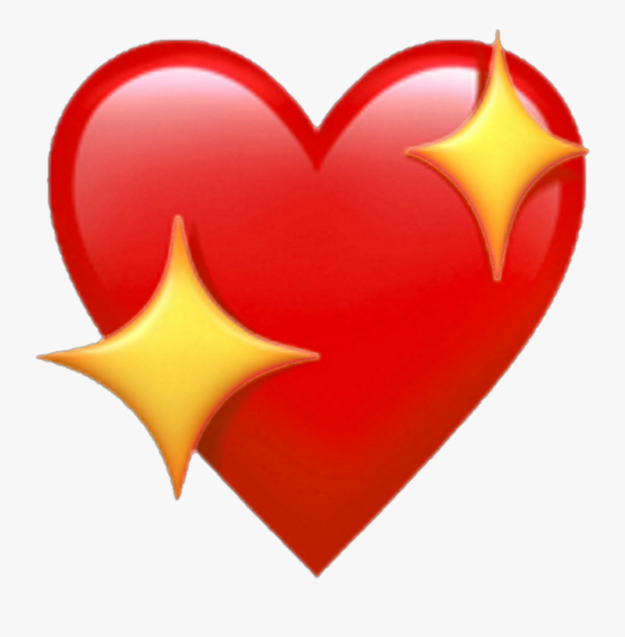 Red Heart Emoji Png - Sparkle Heart Emoji Transparent, Transparent Clipart