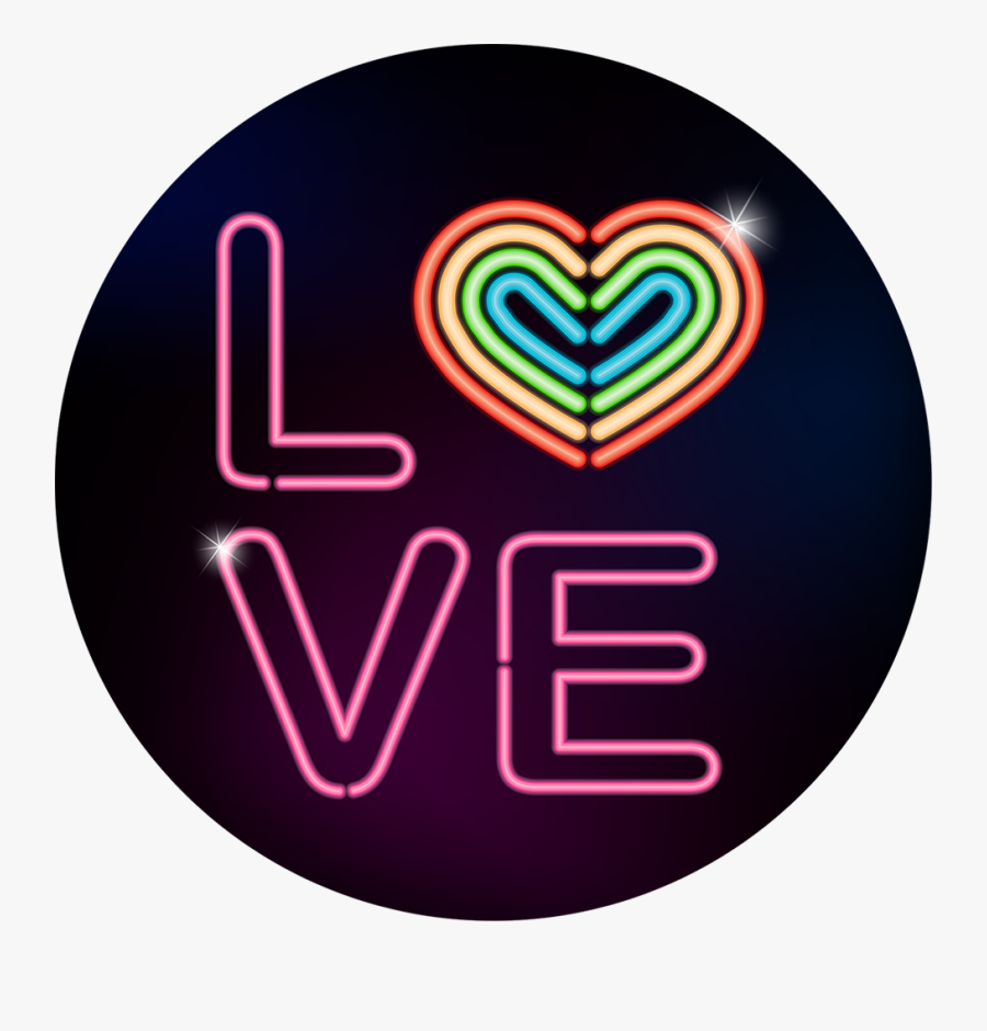 Transparent Neon Heart Png - Love Run Malaysia 2018, Transparent Clipart