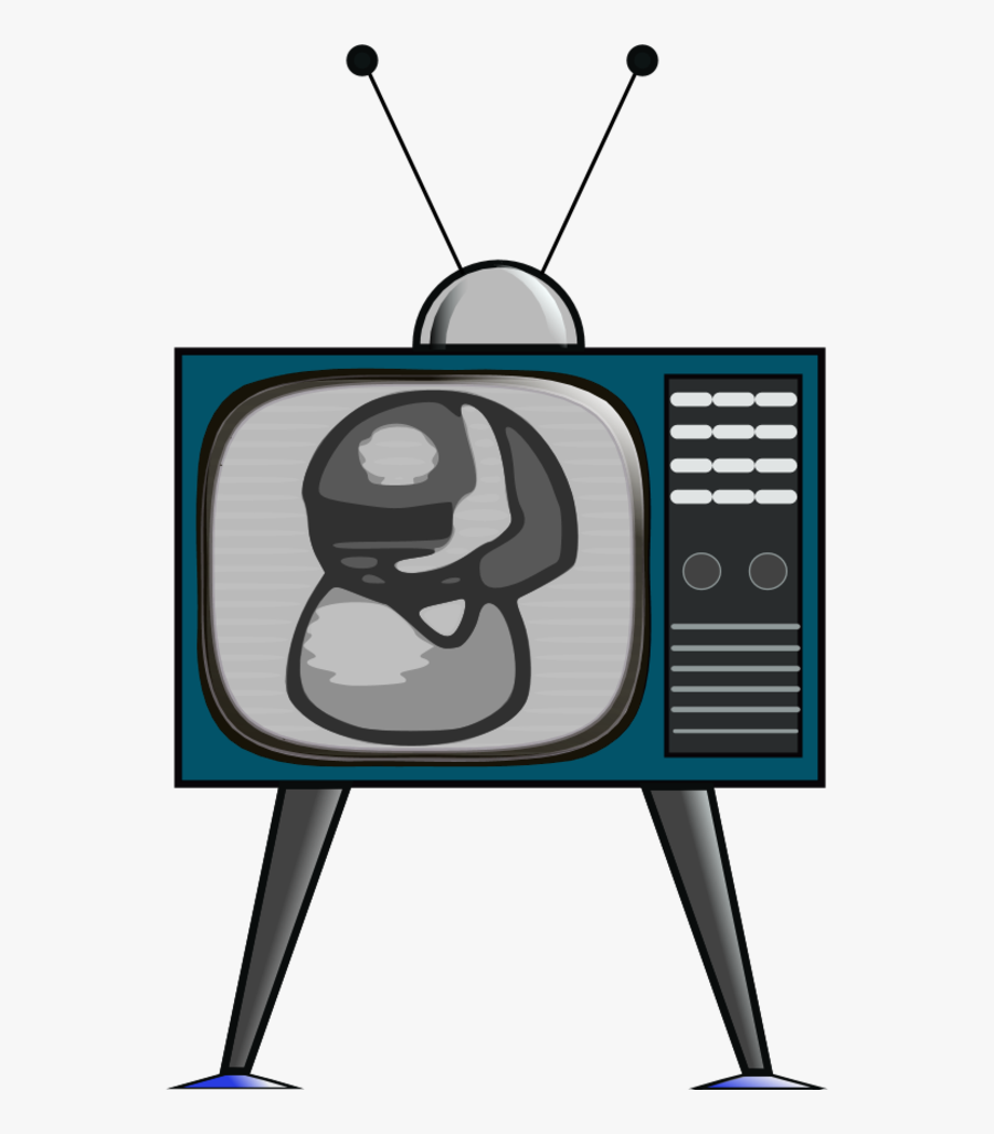 Television Tv Old Antenna Black And White - Colour Tv Clipart, Transparent Clipart