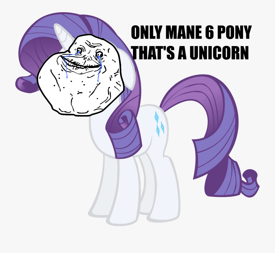 Forever Alone Rarity Twilight - Memes Twilight Sparkle Unicorn, Transparent Clipart