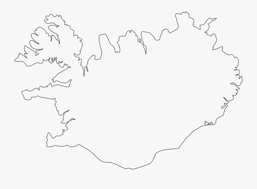 Clipart - Iceland Map Outline, Transparent Clipart