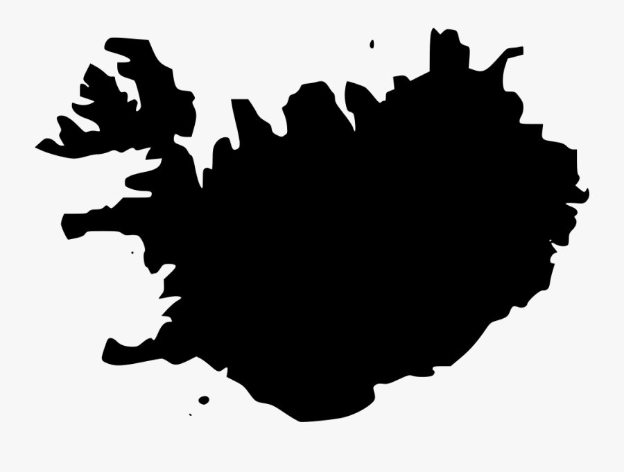 Icelandic Vector Map - Iceland Map Silhouette, Transparent Clipart