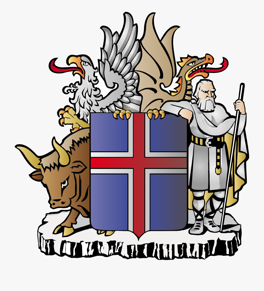 Scandinavian Commonwealth Flag Clipart Iceland - Iceland Coat Of Arms, Transparent Clipart