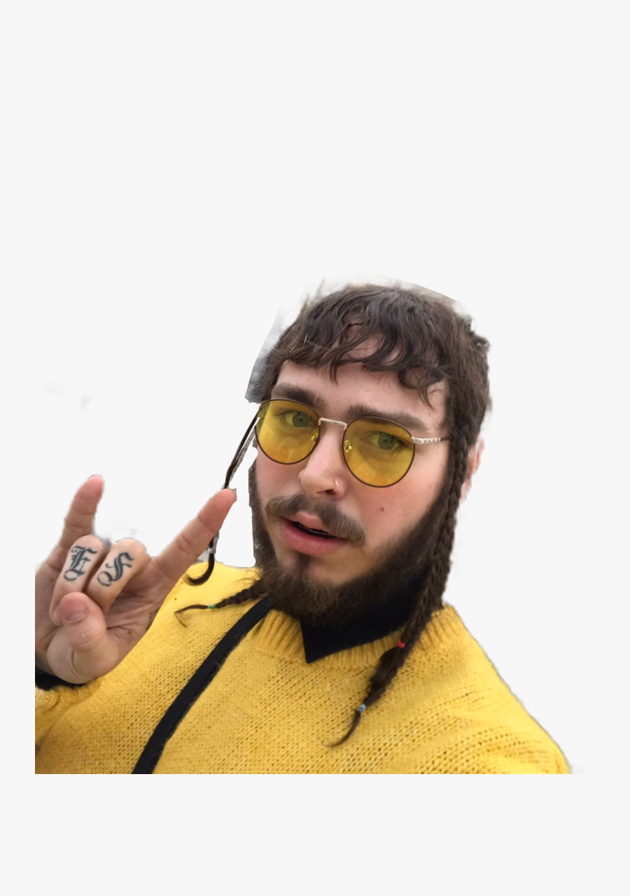 Postmalone Tumblr Yellowaesthetic - Transparent Post Malone, Transparent Clipart