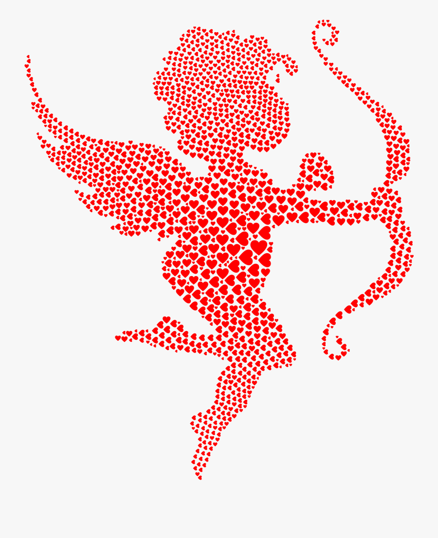 Cupid Clipart Red - Cupid With Bow And Arrow, Transparent Clipart