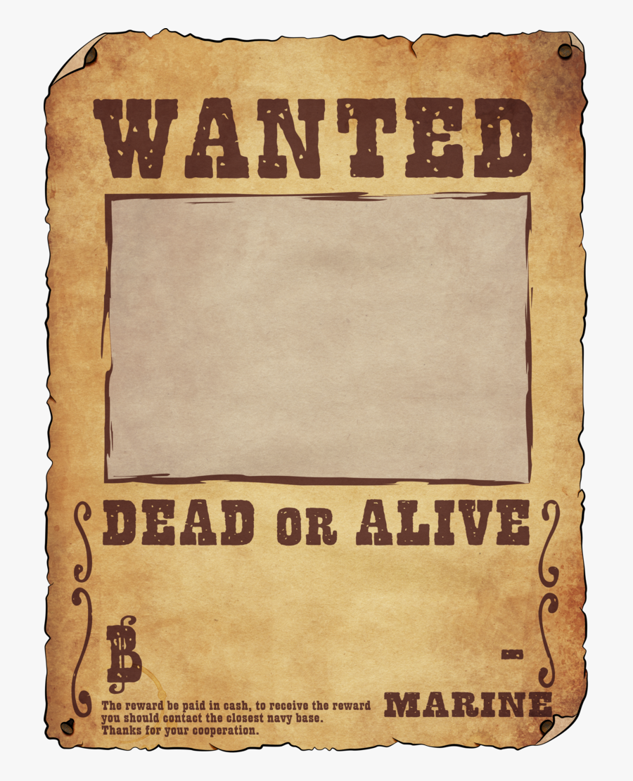 Clip Art Free Western Wanted Poster Clipart - Wanted, Transparent Clipart