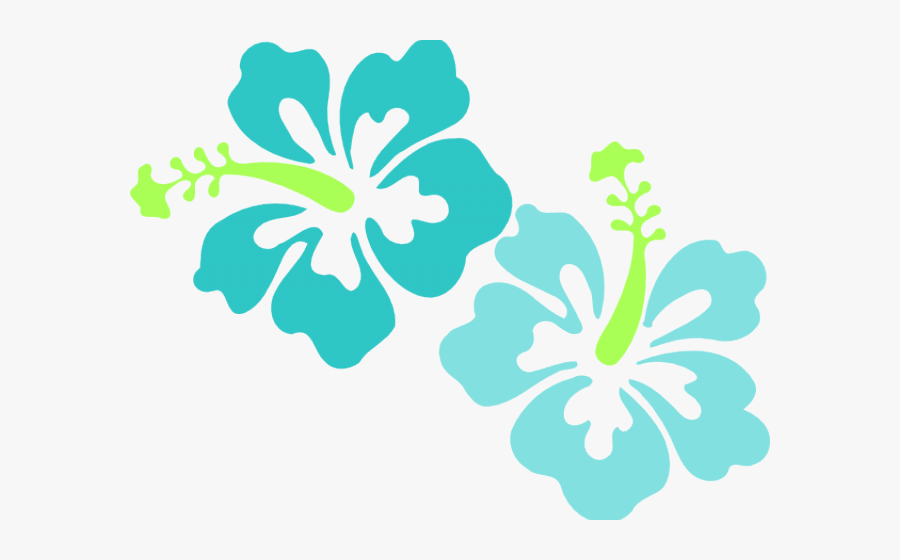 Tropics Clipart Teal Flower - Hibiscus Clip Art, Transparent Clipart