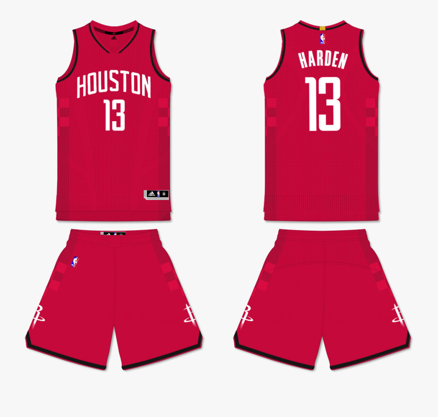 Houston Rockets Jersey Red, Transparent Clipart