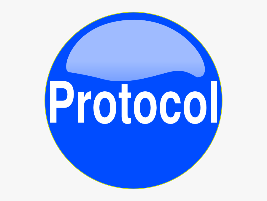 Blue Button Protocol Svg Clip Arts - Clip Art Communication Protocol, Transparent Clipart