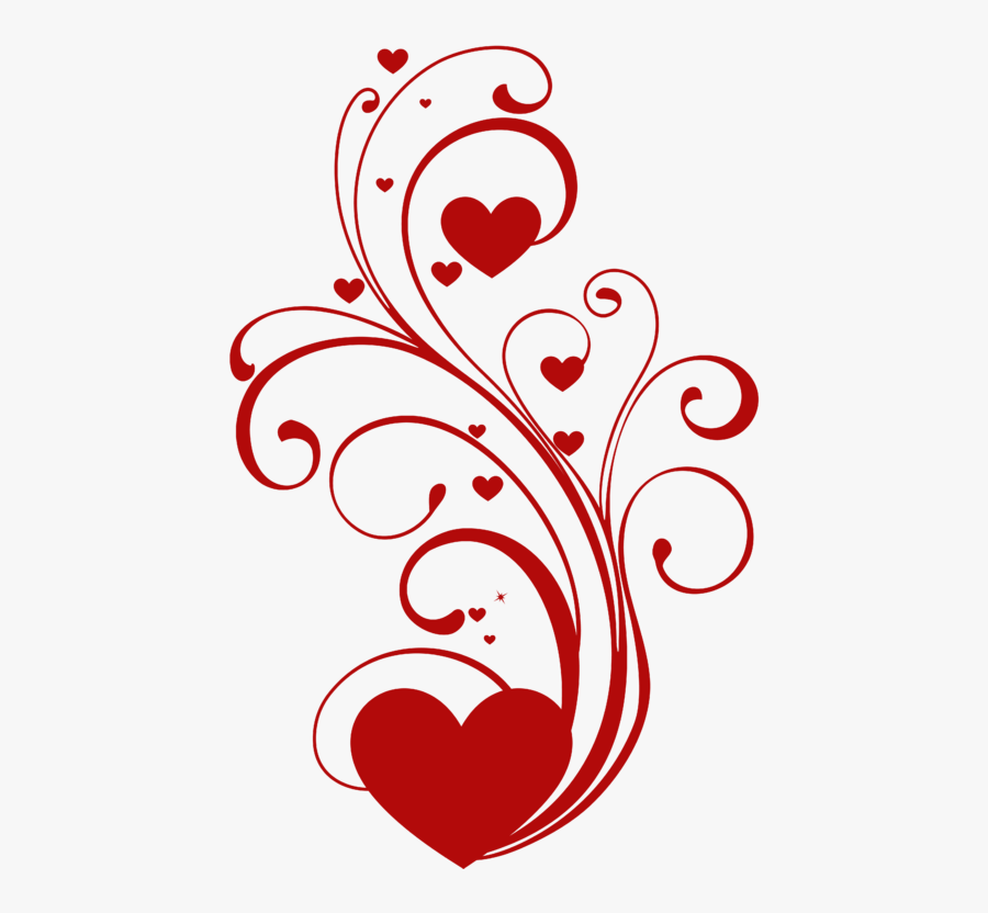 Flourish Clipart Whimsical - Heart Design Drawing, Transparent Clipart