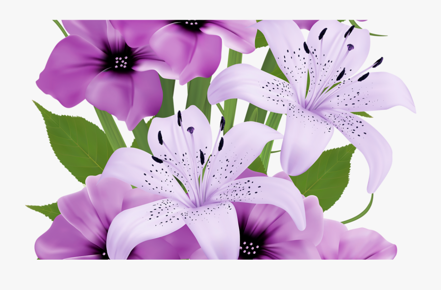 Transparent Flower Bouquet Clipart Png - Lavender Flower Design Hd Png, Transparent Clipart