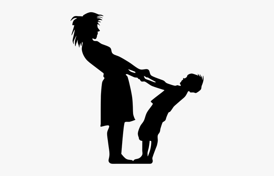 Mum And Son Spinning - Mom And Son Dancing, Transparent Clipart