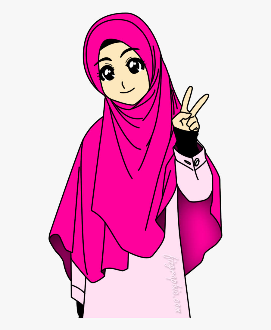 Muslimah Islamiah Pinterest Muslim - Animasi Gambar Kartun Muslimah Lucu, Transparent Clipart
